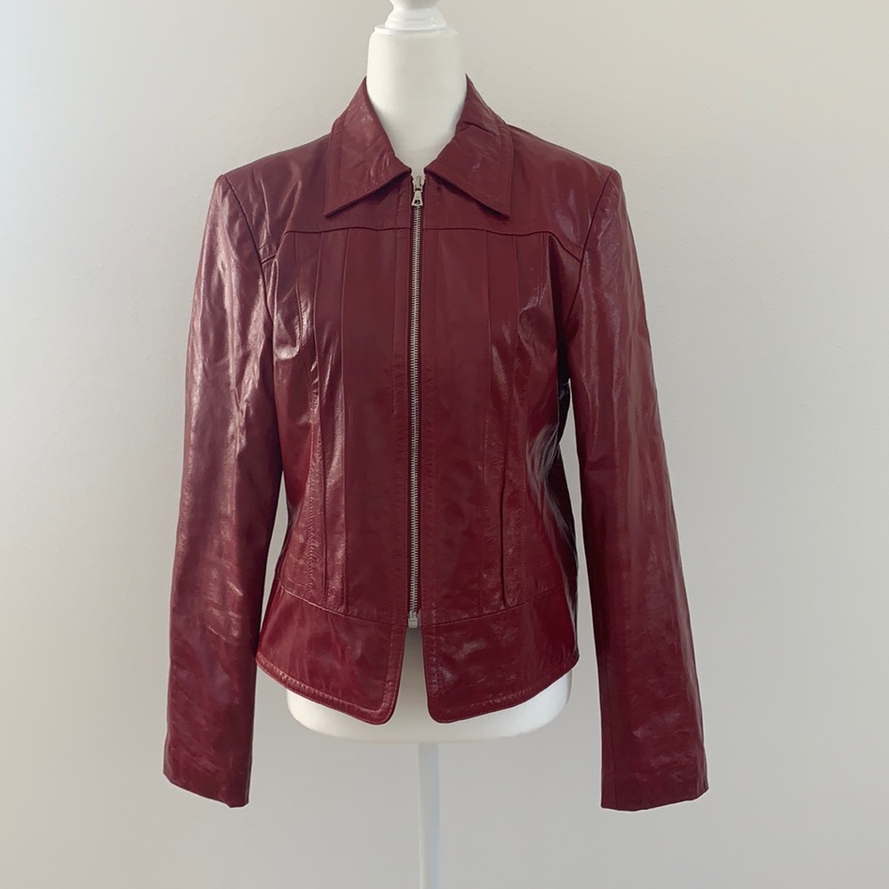 Vintage Red Leather Jacket